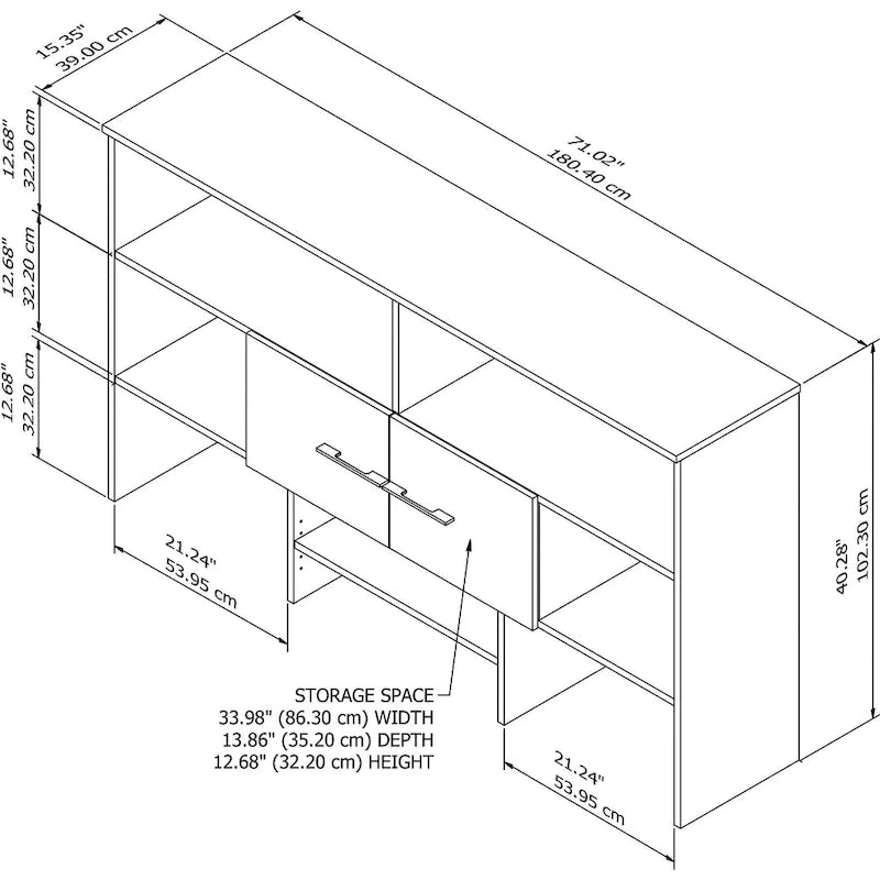 Alzata da Scrivania in Legno – Finitura Frassino / Espresso / Rovere / Noce, Per Utente Singolo