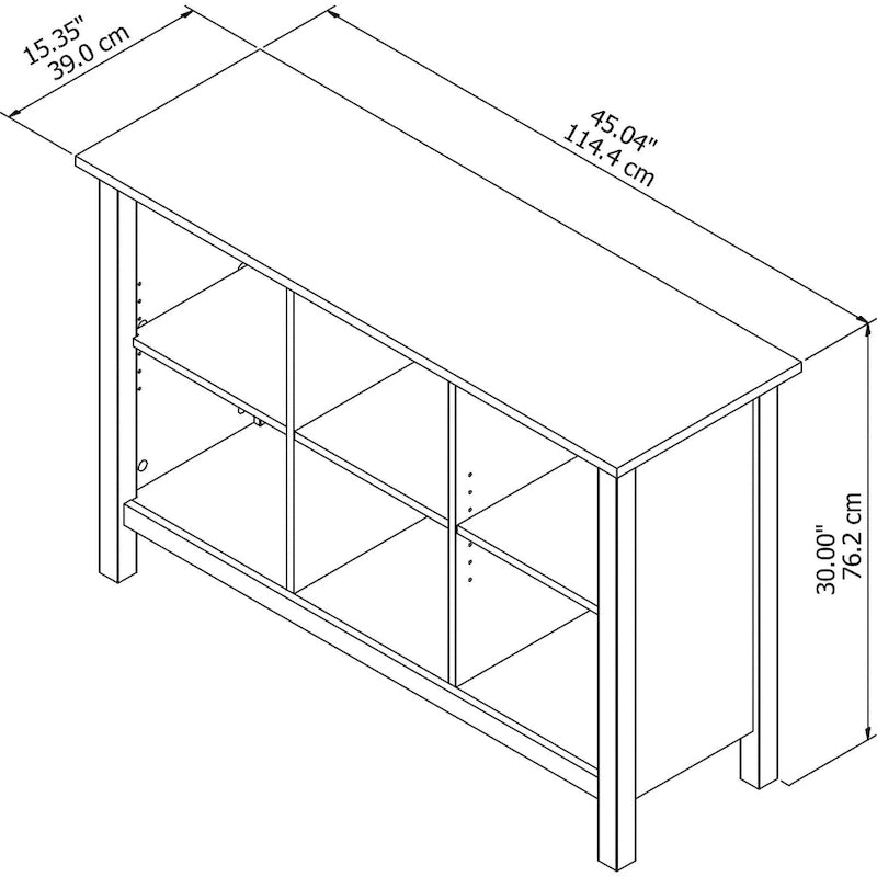 Mobile contenitore a 6 cubi Broadview di Bush Furniture