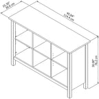 Mobile contenitore a 6 cubi Broadview di Bush Furniture