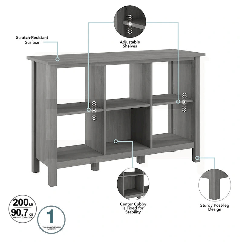 Mobile contenitore a 6 cubi Broadview di Bush Furniture