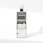 Libreria a 3 ripiani con armadietto a 1 anta, colore bianco