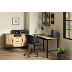Credenza effetto legno di quercia, stile contemporaneo, Home Office per 1 persona