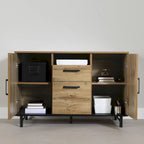 Credenza effetto legno di quercia, stile contemporaneo, Home Office per 1 persona