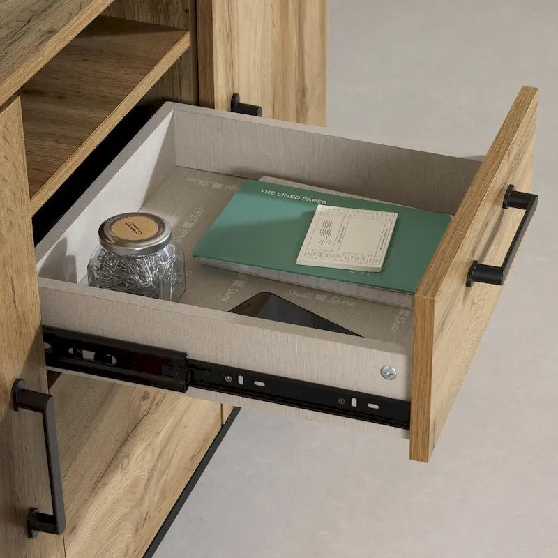 Credenza effetto legno di quercia, stile contemporaneo, Home Office per 1 persona