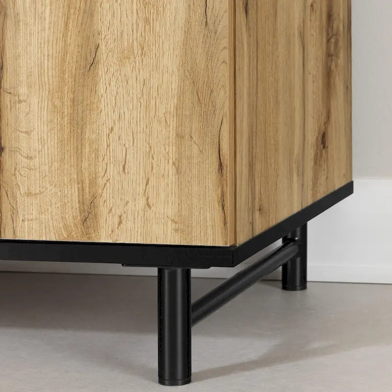 Credenza effetto legno di quercia, stile contemporaneo, Home Office per 1 persona