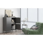 Armadietto in metallo a 4 ante, nero/rosa, uso singolo, 101,6 cm H