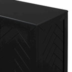 Credenza/Buffet a 3 ante blu/nero/bianco antico con ripiani regolabili e maniglie argentate
