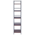 Scaffale aperto a 5 ripiani, grigio, montaggio individuale, grafite e noce