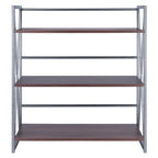 3 Tier Wide Storage Shelf - 35.5  - Graphite and Walnut