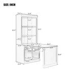 Set di libreria e scrivania da 3 pezzi bianco moderno, per 3-4 persone da assemblare