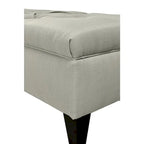 Panca contenitore imbottita tufted a rombi, cachi/grigia, 2 posti