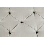 Panca contenitore imbottita tufted a rombi, cachi/grigia, 2 posti