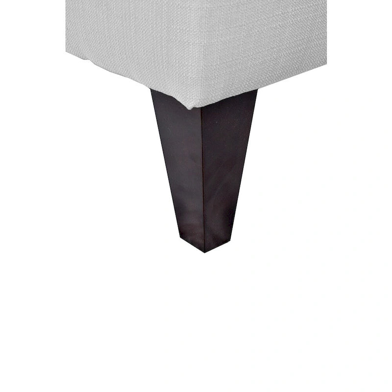 Panca contenitore imbottita tufted a rombi, cachi/grigia, 2 posti
