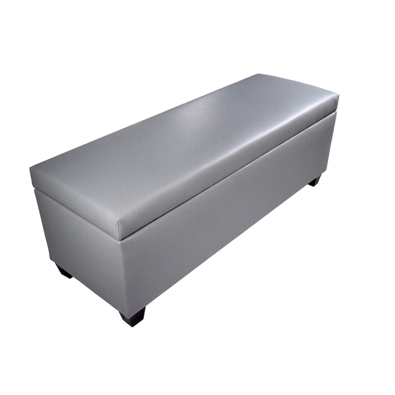 Panca contenitore/pouf in similpelle multicolore per 2 persone con divisori per scarpe