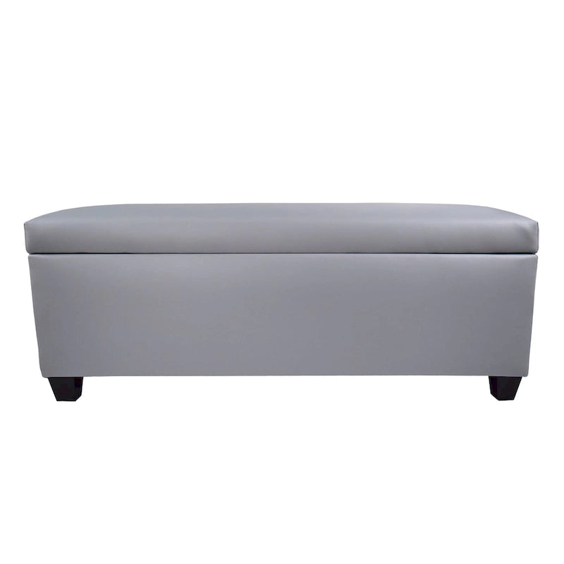Panca contenitore/pouf in similpelle multicolore per 2 persone con divisori per scarpe