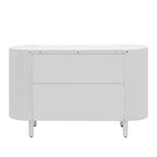 Credenza curva bianca / noce / nera / blu con ripiani regolabili, singola