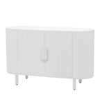 Credenza curva bianca / noce / nera / blu con ripiani regolabili, singola