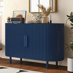 Credenza curva bianca / noce / nera / blu con ripiani regolabili, singola