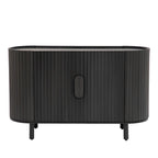 Credenza curva bianca / noce / nera / blu con ripiani regolabili, singola