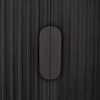 Credenza curva bianca / noce / nera / blu con ripiani regolabili, singola