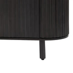Credenza curva bianca / noce / nera / blu con ripiani regolabili, singola