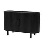 Credenza curva bianca / noce / nera / blu con ripiani regolabili, singola
