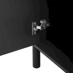 Credenza curva bianca / noce / nera / blu con ripiani regolabili, singola