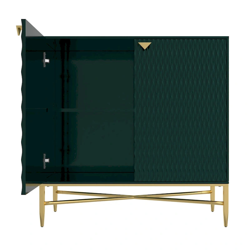 Credenza/Madia a 2 ante nera/blu/verde/bianca, montaggio in 2 persone