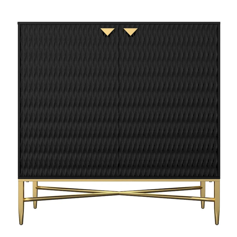 Credenza/Madia a 2 ante nera/blu/verde/bianca, montaggio in 2 persone