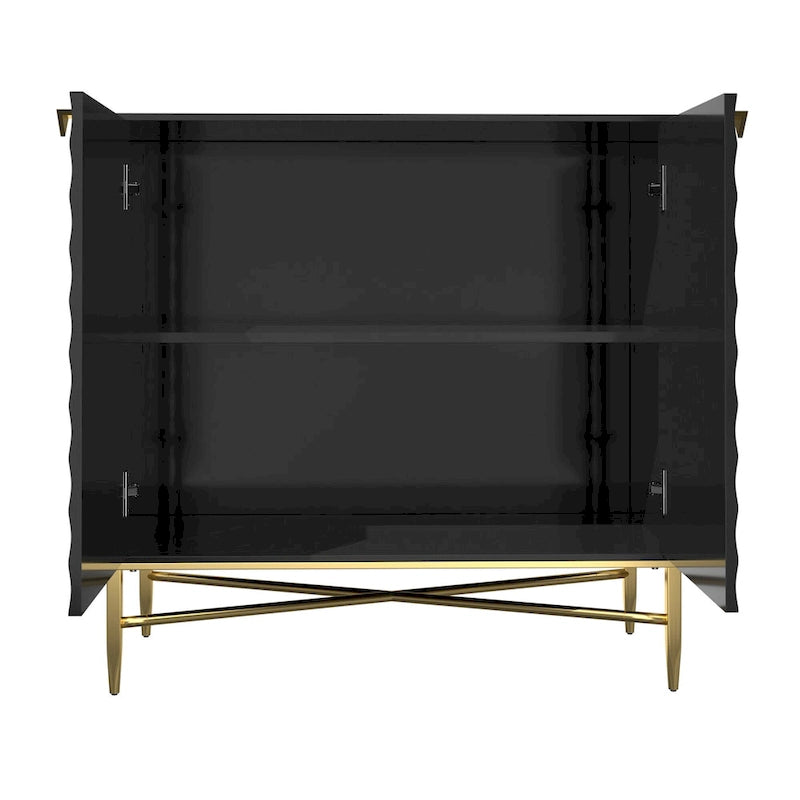 Credenza/Madia a 2 ante nera/blu/verde/bianca, montaggio in 2 persone