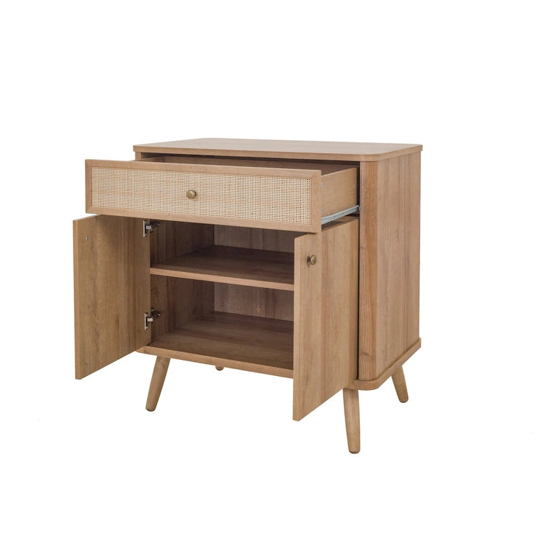Thelma KD Rattan Mobiletto 1 Cassetto 2 Ante
