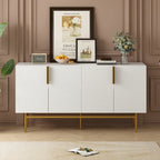 Madia 4 ante bianca/nera con maniglie dorate – 2 colori
