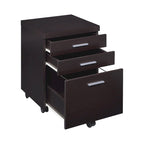 Cappuccino Classificatore mobile a 3 cassetti con rotelle, 1 persona