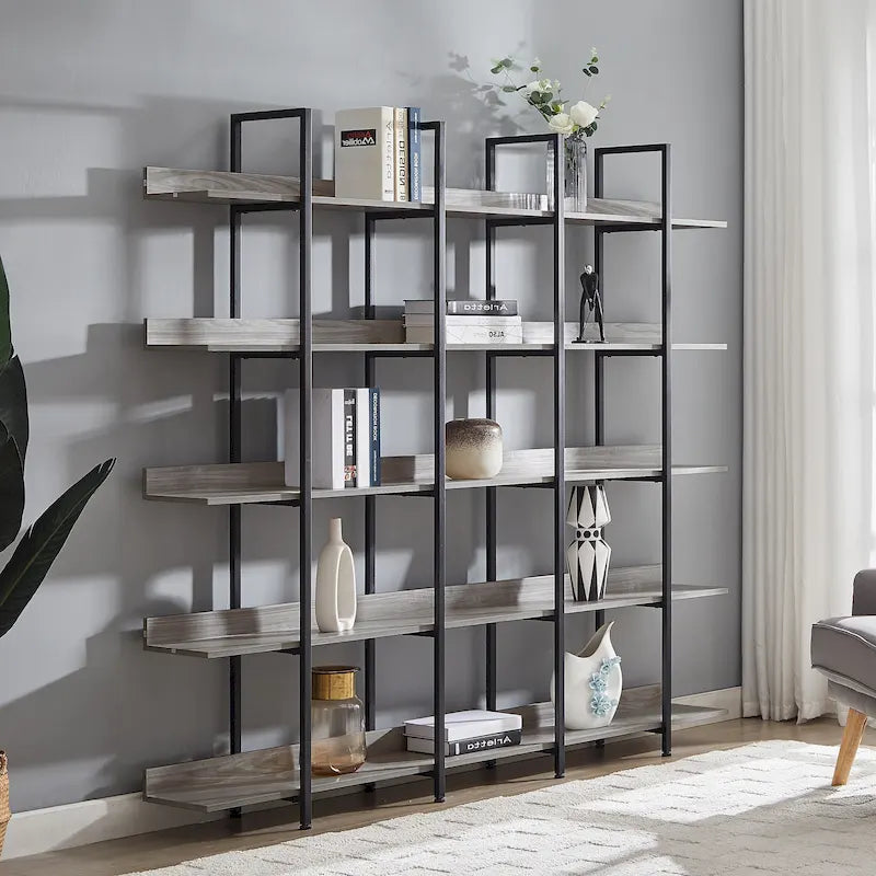 Scaffale in Stile Industriale Vintage con Struttura in Metallo