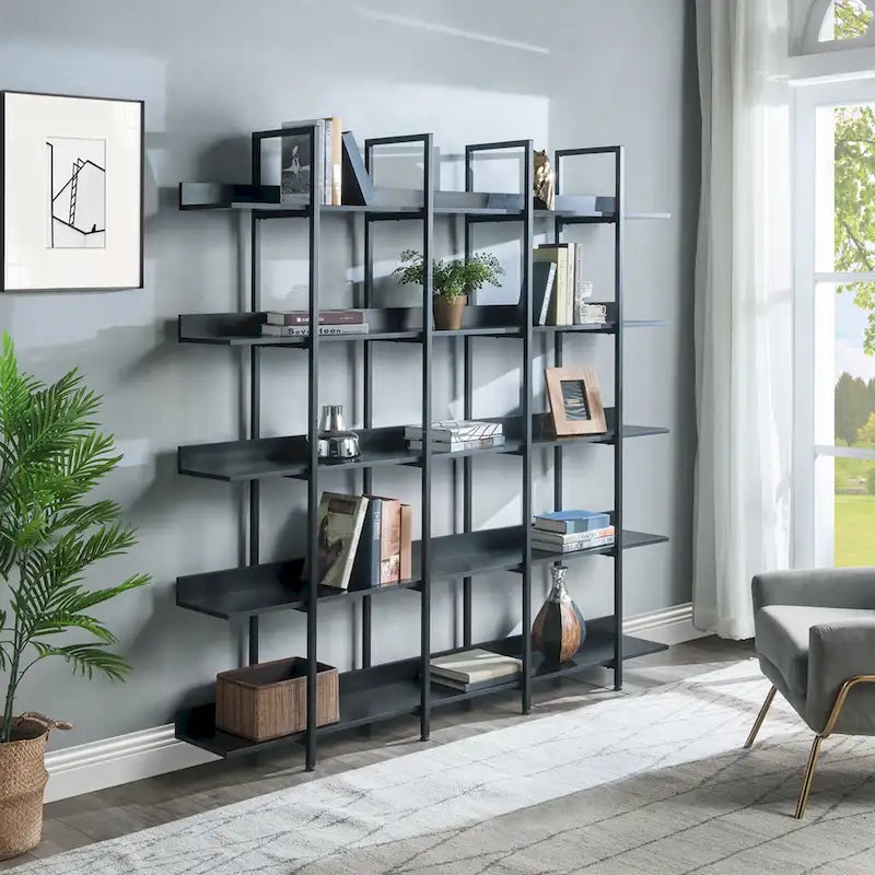 Scaffale in Stile Industriale Vintage con Struttura in Metallo