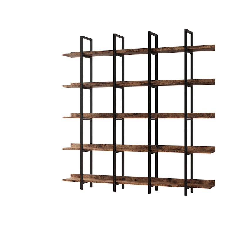Scaffale in Stile Industriale Vintage con Struttura in Metallo