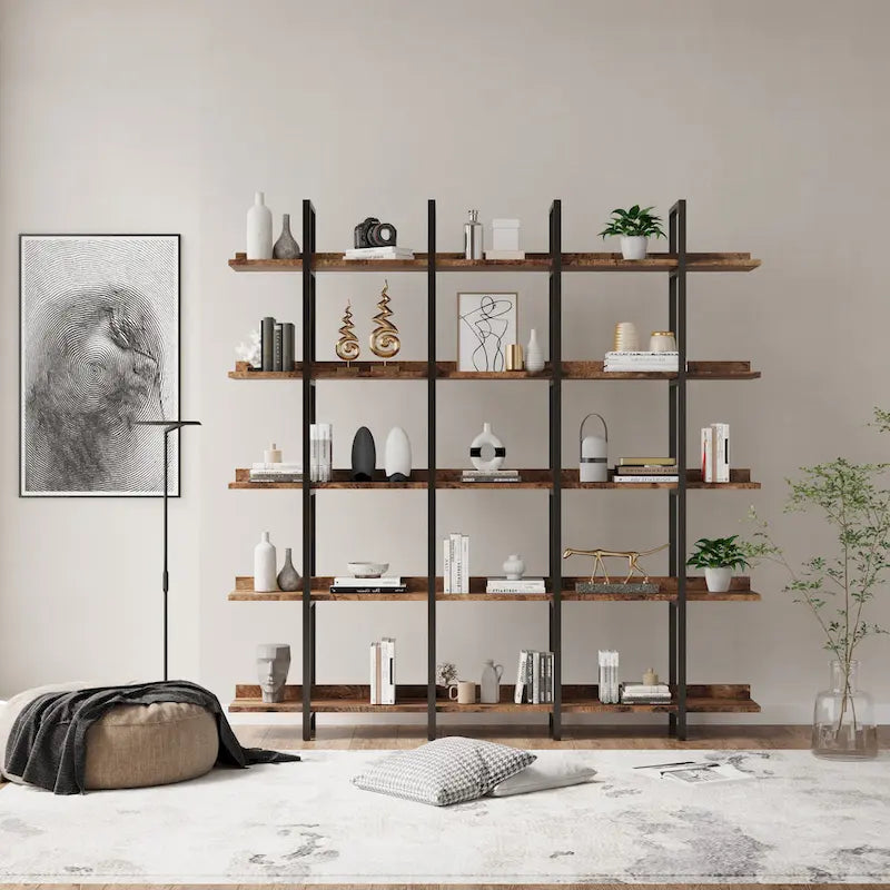 Scaffale in Stile Industriale Vintage con Struttura in Metallo