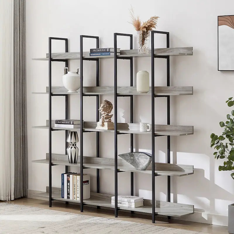 Scaffale in Stile Industriale Vintage con Struttura in Metallo