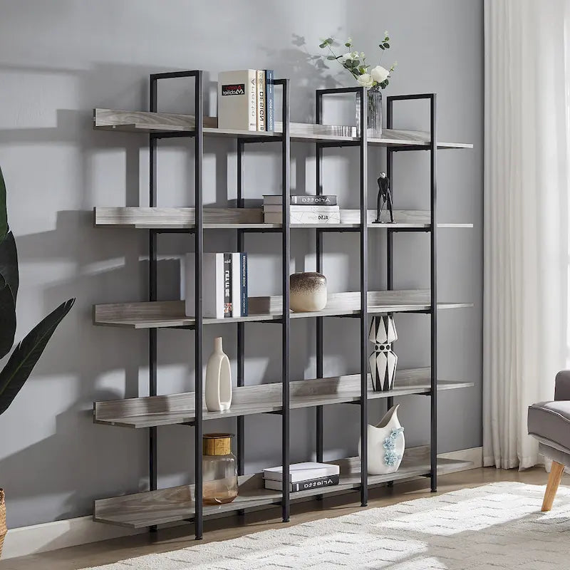 Scaffale in Stile Industriale Vintage con Struttura in Metallo