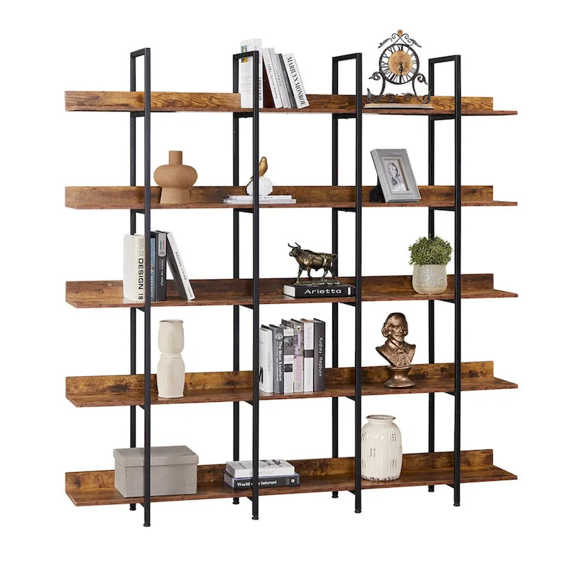 Scaffale in Stile Industriale Vintage con Struttura in Metallo