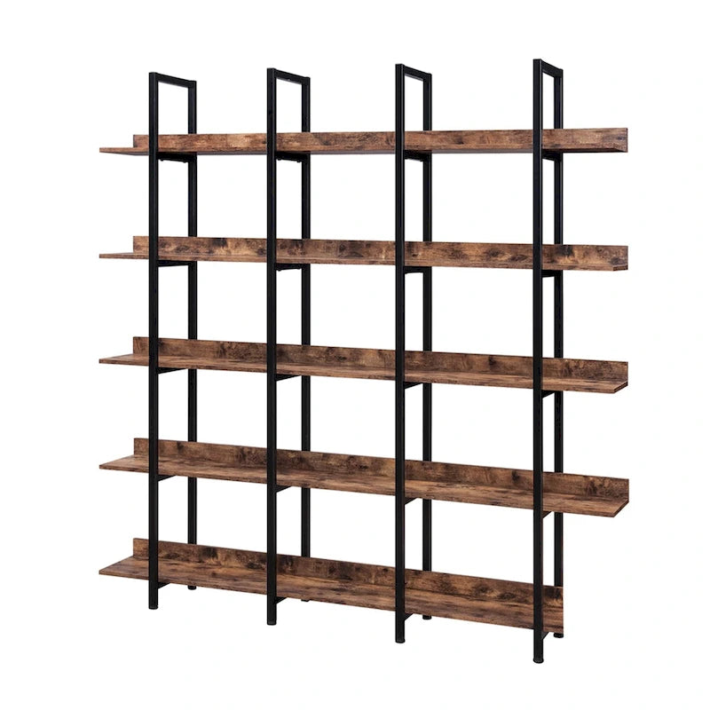 Scaffale in Stile Industriale Vintage con Struttura in Metallo