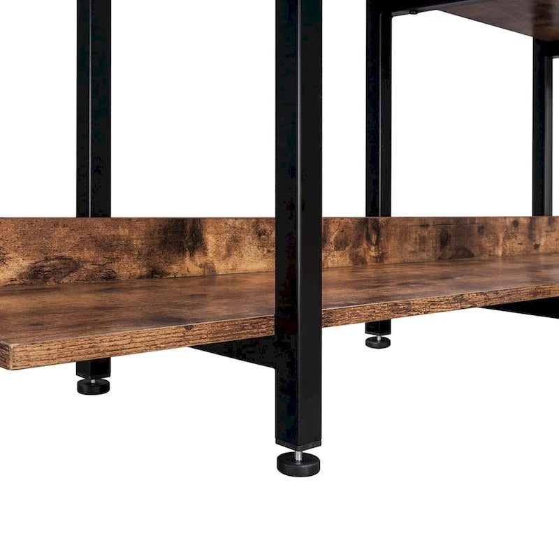 Scaffale in Stile Industriale Vintage con Struttura in Metallo