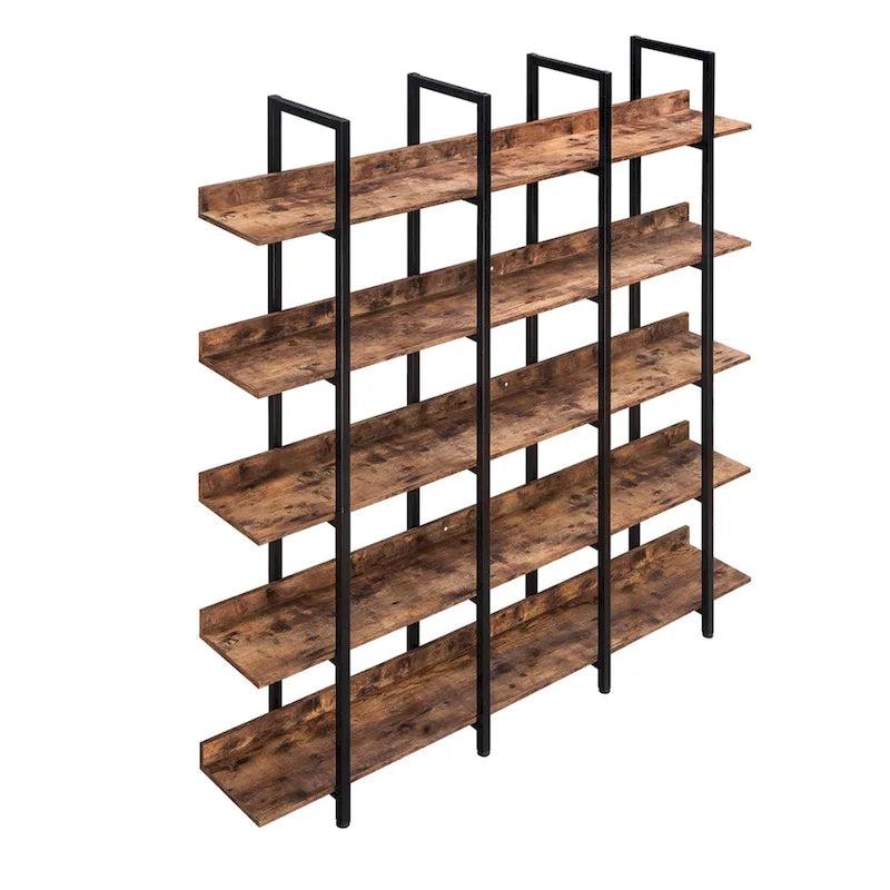 Scaffale in Stile Industriale Vintage con Struttura in Metallo