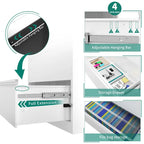 Classificatore laterale in metallo a 2 cassetti bianco/nero con serratura, utente singolo