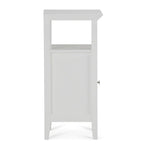 Mobiletto alto a un'anta con vetro temperato, bianco, Per 1 persona – 38,1 cm L × 35,5 cm P × 76,2 cm H