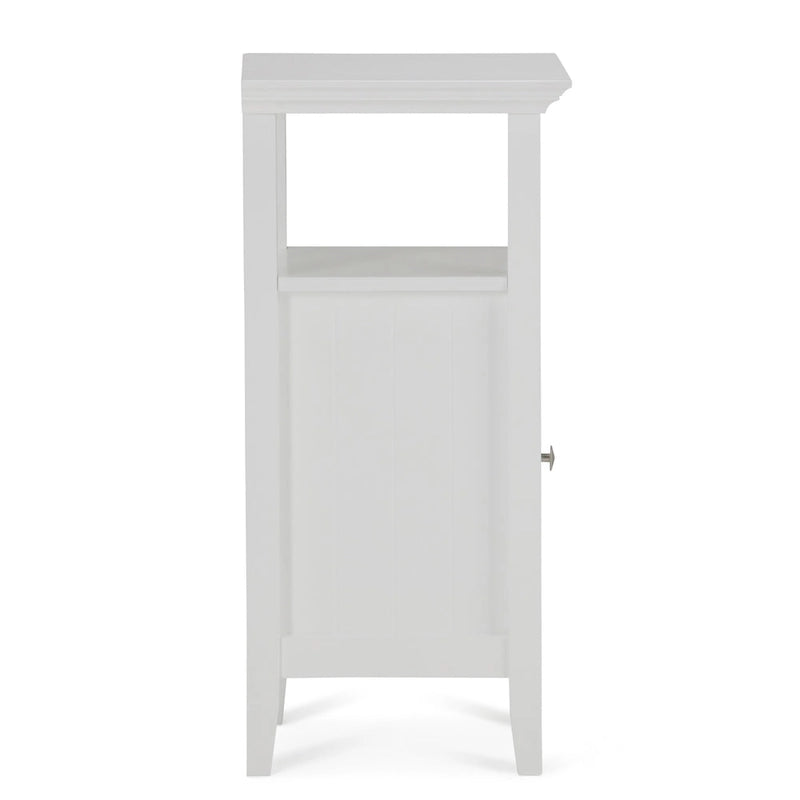 Mobiletto alto a un'anta con vetro temperato, bianco, Per 1 persona – 38,1 cm L × 35,5 cm P × 76,2 cm H