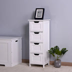Mobiletto contenitore da terra bianco/bianco sporco con 4 cassetti