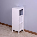 Mobiletto contenitore da terra bianco/bianco sporco con 4 cassetti
