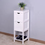 Mobiletto contenitore da terra bianco/bianco sporco con 4 cassetti