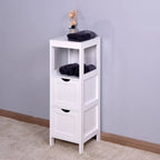 Mobiletto contenitore da terra bianco/bianco sporco con 4 cassetti